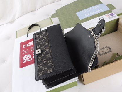 Gucci tiger head buckle black fashionable chain bag - Image 7