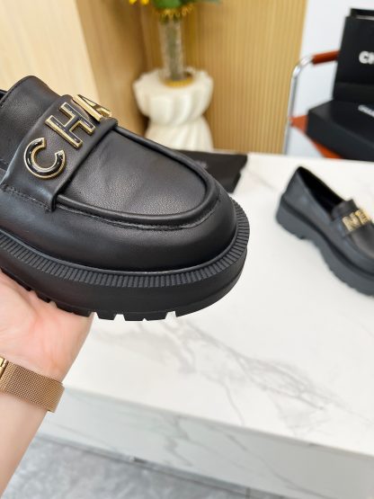Chanel autumn and winter black lightweight and comfortable loafers thick sole 6cm - Image 7