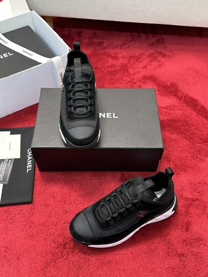 Chanel black men's and women's couple's mixed craftsmanship embroidery style versatile casual sports shoes - Image 7