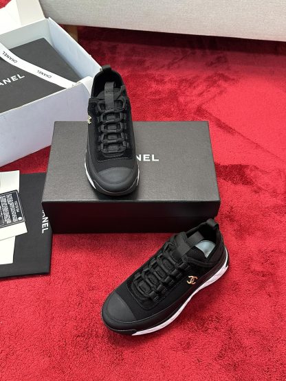Chanel classic black all-match casual sneakers for men and women - Image 7