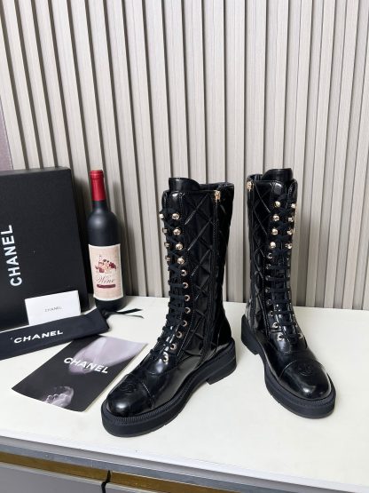 Chanel autumn and winter new black electric show diamond style boots - Image 7