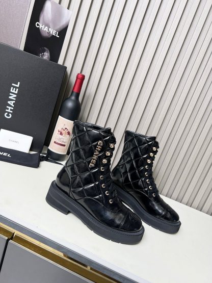Chanel black autumn and winter new electric show diamond style boots - Image 7