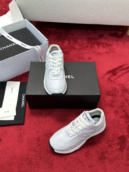 Chanel white craft embroidery style fashion casual sports shoes - Image 7