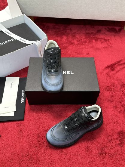 Chanel black craft embroidery style fashion casual sports shoes - Image 7