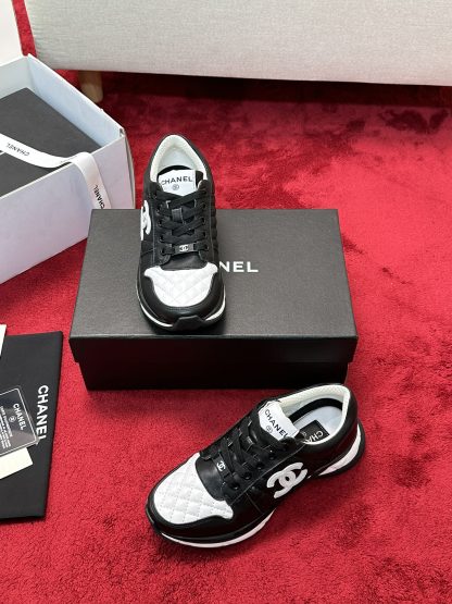 Chanel black and white craft embroidery style fashion casual sports shoes - Image 7