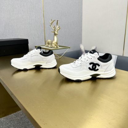 Chanel classic gray and black versatile casual sneakers - Image 7