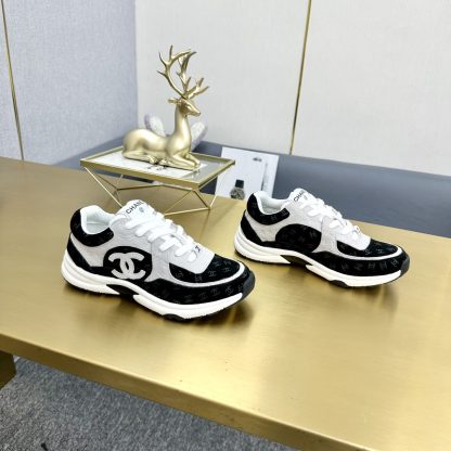 Chanel classic black and gray versatile casual sneakers - Image 7