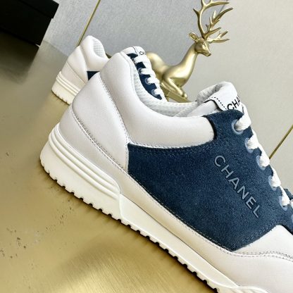 Chanel Classic Fashion Blue and White Casual Sneakers - Image 7