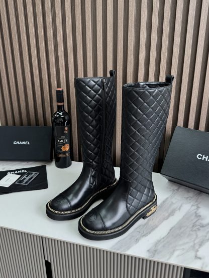 Chanel black autumn and winter hit fashionable simple boots - Image 7