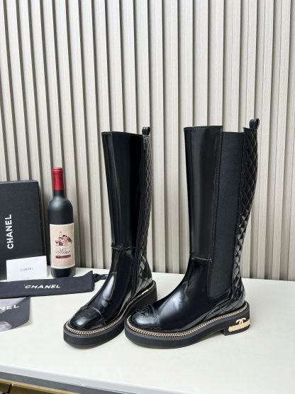 Chanel autumn and winter heavy-duty popular black Chelsea boots - Image 7