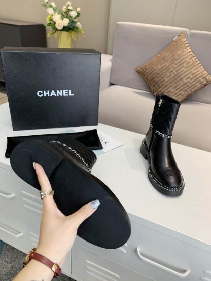 Chanel autumn and winter high-end custom-made ultimate luxury black boots - Image 5