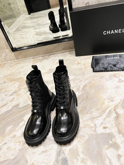 Chanel autumn and winter new handsome fashion luxury letter knight Martin boots - Image 7