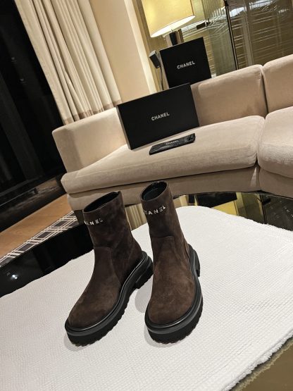 Chanel autumn and winter new brown simple fashion boots - Image 6