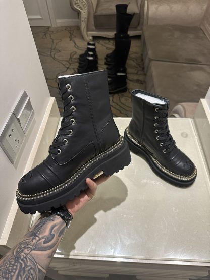 Chanel autumn and winter high-end custom classic luxury black boots - Image 7