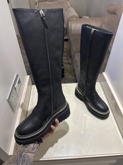 Chanel black autumn and winter high-end classic luxury leather boots - Image 7