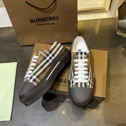 Burberry Vintage Check Cotton Sneakers - Image 7
