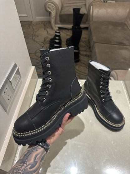 Chanel autumn and winter high-end custom classic luxury soft black boots - Image 7