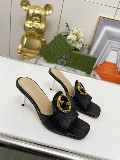 Gucci high heel slippers