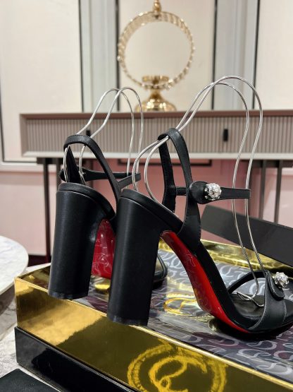 ChristianLouboutin block heel sandals high heels - Image 7