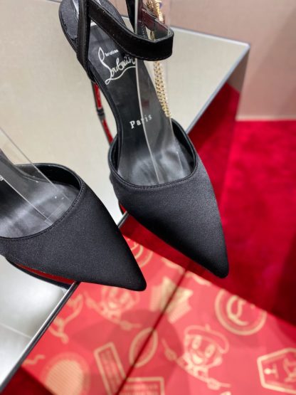 ChristianLouboutin black elegant colorful crystal high heels - Image 7