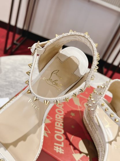 Christian Louboutin metal studded wedge sandals - Image 7