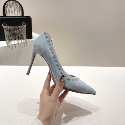 Christian Louboutin classic ANGALINA red sole high heels - Image 6