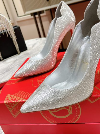 Christian Louboutin refined glitter high heels - Image 6