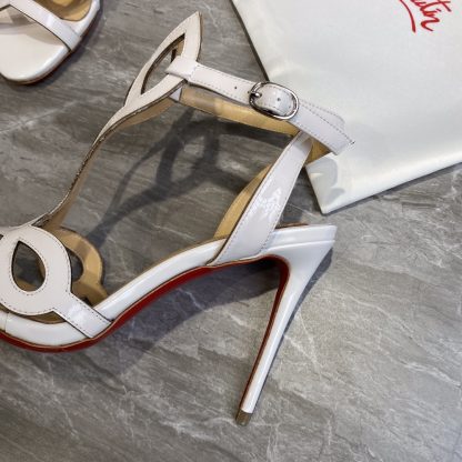 ChristianLouboutin patent leather glossy sandals high heels - Image 7
