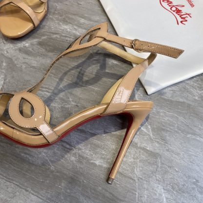 ChristianLouboutin patent leather glossy sandals high heels - Image 7