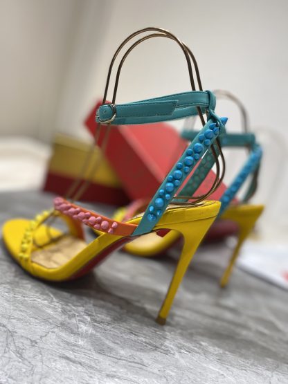 Christian Louboutin fashion pointed studded sandals high heels - Image 6