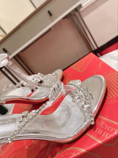 Christian Louboutin crystal chain high-heeled sandals - Image 7