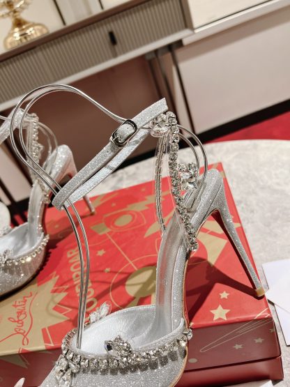 Christian Louboutin Crystal Rhinestone Sandals High Heels - Image 7