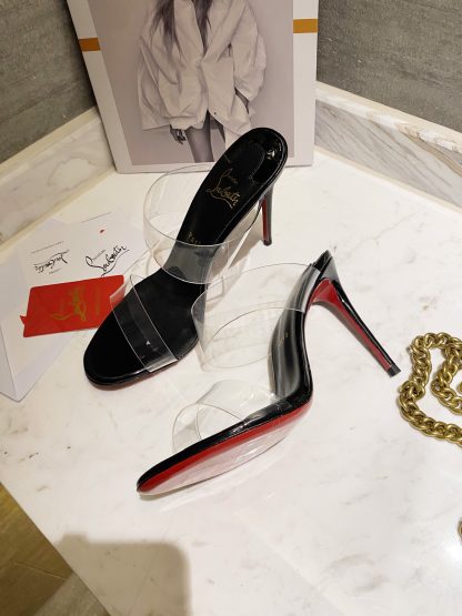 Christian Louboutin Transparent Strappy High Heels - Image 6