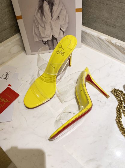 Christian Louboutin Transparent Strappy High Heels - Image 6