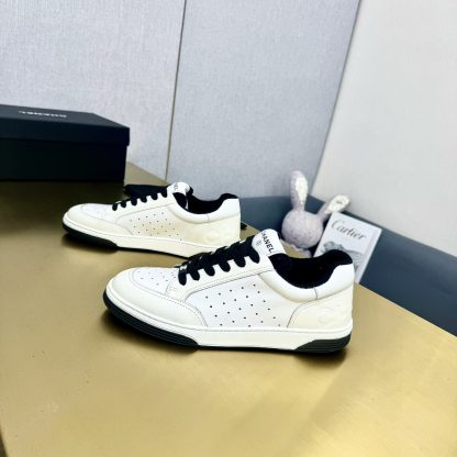 Chanel classic white and black mix and match fashion casual sneakers - Image 7