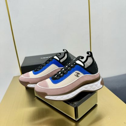 Chanel men's and women's couple's classic blue and pink mix and match fashionable casual dad shoes - Image 7