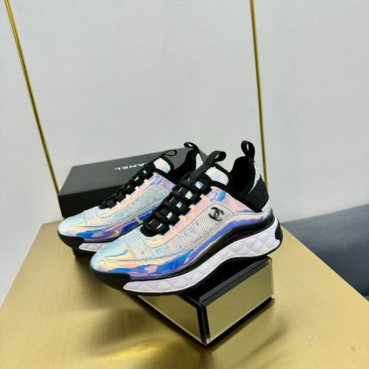 Chanel classic blue and black mix and match fashion casual dad shoes for men and women - Image 7