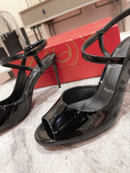ChristianLouboutin fish mouth side strap sandals high heels - Image 7