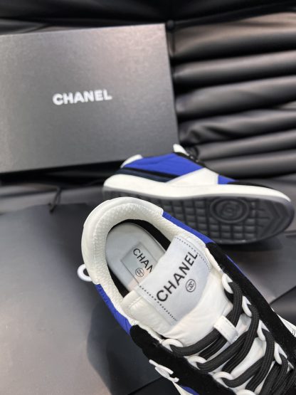 Chanel autumn and winter new blue and black fashionable cowhide breathable sneakers - Image 7