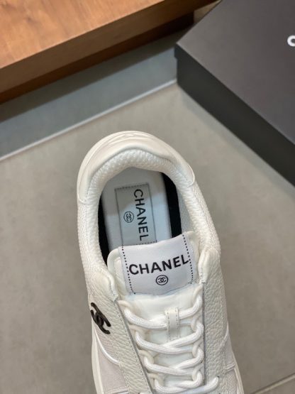 Chanel autumn and winter new white gray fashionable cowhide breathable sneakers - Image 7