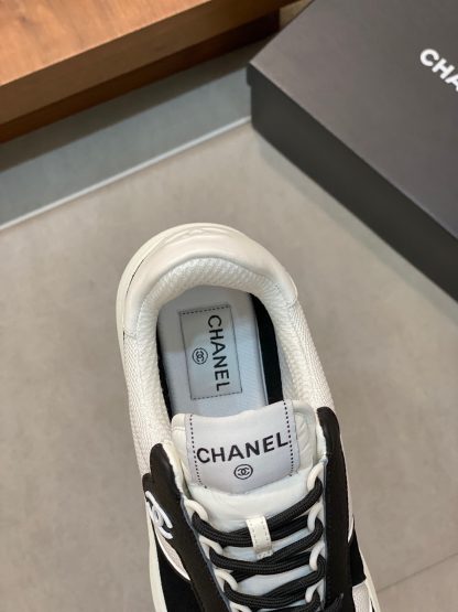 Chanel autumn and winter new black and white fashionable cowhide breathable sneakers - Image 7