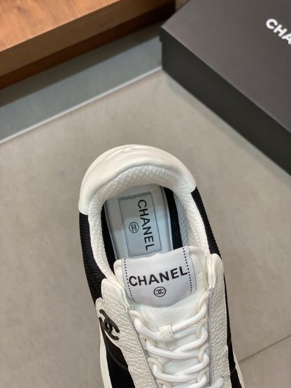 Chanel autumn and winter new beige and black fashionable cowhide breathable sneakers - Image 7