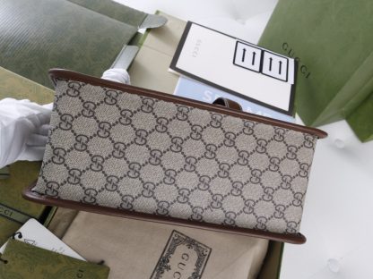 Gucci Horsebit logo iconic print handbag - Image 7