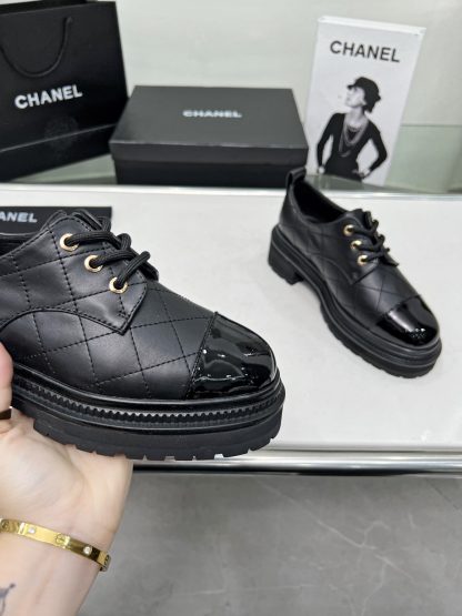 Chanel autumn and winter new black versatile leather loafers - Image 6