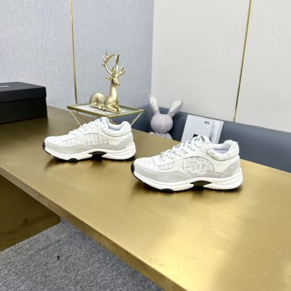 Chanel beige mix classic fashion casual sneakers - Image 6
