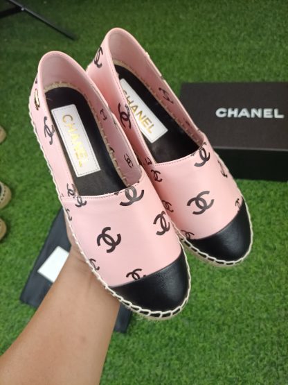 Chanel early spring sunshine light pink black new fisherman shoes - Image 6