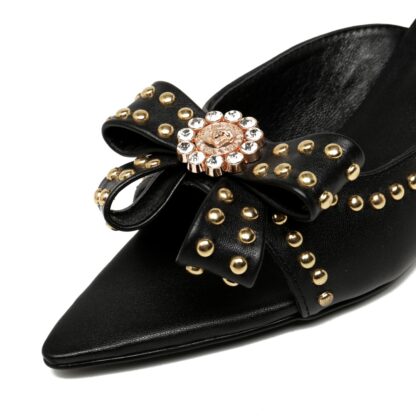 VERSACE Bow Temperament Sandals High Heels - Image 7
