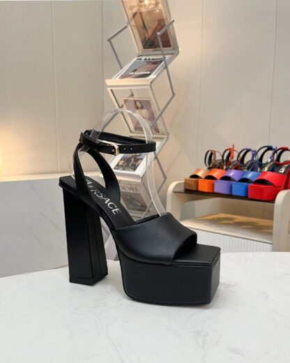VERSACE Fashion Rhinestone Sandals High Heels - Image 7