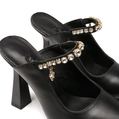 VERSACE rhinestone high heel sandals - Image 7