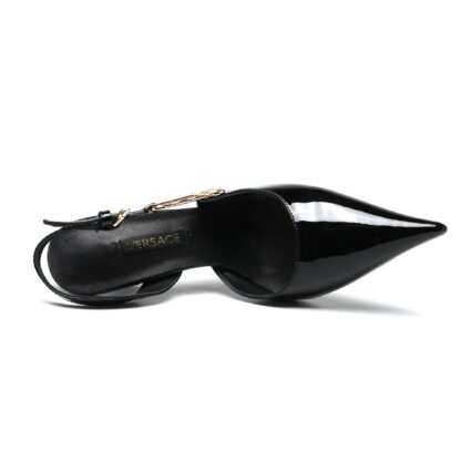 VERSACE stylish safety pin buckle elegant high heels - Image 7
